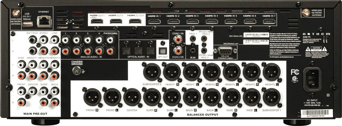 ANTHEM AVM 70 Préamplis home-cinéma – Image 3